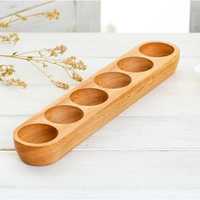 Plateau à œufs en bois, support de rangement pour 12 œufs, organisateur d'œufs en bois naturel, présentoir à œufs pour la cuisine, plateau de service