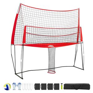 Rete da Pallavolo Regolabile in Altezza con Sistema di Ritorno Palla e Stazione Portatile - Product Image 1