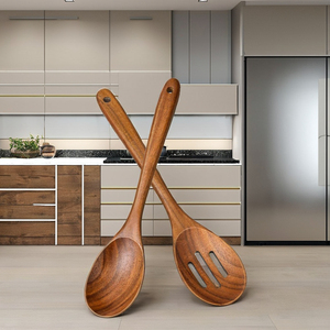 อุปกรณ์ครัวทำมือ ช้อนไม้เสิร์ฟอาหาร ผลิตในอินเดีย | |   อุปกรณ์ครัว |   ชุดอุปกรณ์ครัวไม้สำหรับเสิร์ฟ - Product Image 1