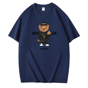 เสื้อยืดโอเวอร์ไซส์สตรีทแวร์คุณภาพพรีเมียม พิมพ์ลายปลาญี่ปุ่นด้านหลัง ผ้าฝ้ายทรงหลวม ผลิตโดยผู้ผลิต - Product Image 4