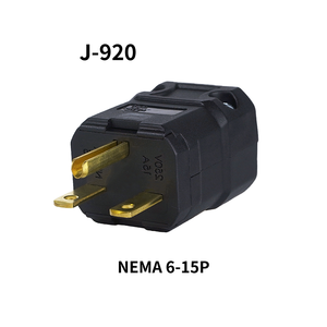 ปลั๊กไฟฟ้าแบบเปลือกหอย NEMA 6-15P ของไต้หวัน แบบต่อสายได้ 15A 250V สำหรับสายไฟของอุปกรณ์ - Product Image 1