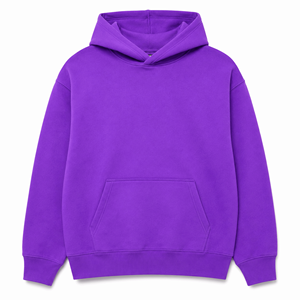Sudadera con Capucha Premium sin Cordones, de Felpa Gruesa, Corte Regular, Unisex, de Algodón, Transpirable, con Hombros Caídos y Bolsillo Canguro - Product Image 1
