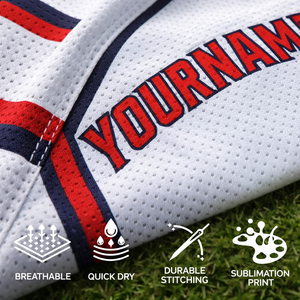 เสื้อเบสบอลแบบกำหนดเองสำหรับทีมและลีก แห้งเร็ว ระบายอากาศได้ดี ผ้าโพลีเอสเตอร์ 100% สกรีนชื่อและหมายเลขผู้เล่นแบบซับลิเมชั่น - Product Image 3