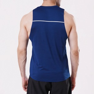 Camiseta sin mangas de poliéster personalizada al por mayor para hombre, camiseta deportiva sin mangas, chaleco de gimnasio, camiseta interior deportiva en blanco para fitness y entrenamiento - Product Image 5