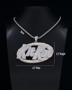 Personalizado elegante Spede Moissanite elipse personalizado nombre placa Iced Out colgante para raperos - Product Image 3