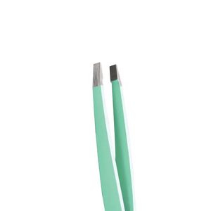 Juego de Pinzas para Pestañas con Puntas Suaves Color Verde Menta para Uso Estético y Logotipo Personalizado - Product Image 2