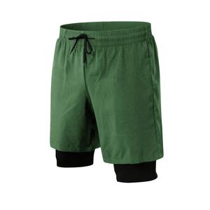 Men's Gym Shorts Polyester/Nylon Drawstring Quick Dry Double <b>Layer</b> High Stretch <b>Mid</b> Breathable Waterproof Basketball Running - Product Image 2