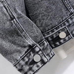 Veste en jean pour homme, classique, avec fermeture à boutons, en jean délavé, élégante, décontractée, pour un usage quotidien, vêtement élégant pour homme - Product Image 4