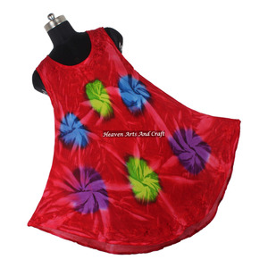 Robe parapluie en rayonne à imprimé tie-dye, 100 % rayonne, pour femme, motif coloré, idéale pour la plage – Nouvelle collection très prisée - Product Image 5