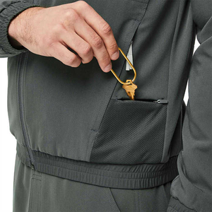 Nouvelle conception Ensemble de tenue médicale unisexe en toile et denim, veste uniforme extensible en rayonne avec fermeture éclair, détection d'aiguilles, usage hospitalier SMITHY Personnalisé - Product Image 5