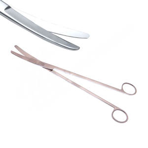 Tijeras rectales Lloyd Davis de acero inoxidable con hojas aplanadas y puntas roma, 265 mm de longitud, juego de instrumentos, fabricante Pakistán - Product Image 1