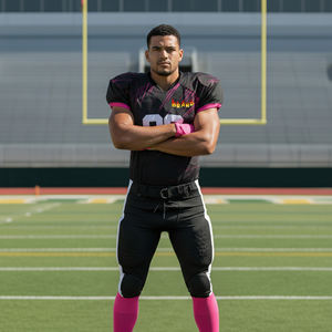 Maillot de football américain personnalisé en polyester 300g à col en V, design tendance, sublimation couleur, pour adultes, vente en gros, tailles personnalisées - Product Image 5