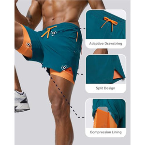 Shorts de jogging et de survêtement en gros, personnalisables avec logo, shorts streetwear vierges pour hommes, shorts de plage à taille élastique sur mesure – Offre Spéciale - Product Image 3