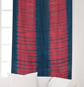 Cortina de Algodón con Estampado Tie Dye Teñido a Mano, Estilo Bohemio Moderno para Ventana, para Hogar y Hotel, Venta al por Mayor en India - Product Image 4