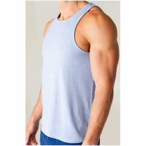 Débardeur de sport pour homme - 100% coton, séchage rapide, anti-boulochage, respirant, vêtements de fitness - Product Image 3