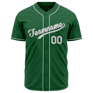 Camiseta de Béisbol Verde de Manga Corta con Botones, Uniforme de Equipo Personalizado, Camisa Deportiva Transpirable de Poliéster - Product Image 2