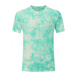 Camiseta de Manga Corta para Hombre, Cuello Redondo, Tejido de Punto, Corte Regular, Estampado Verde - Product Image 1