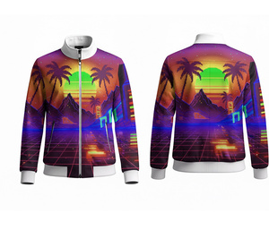 Personalized Full Zip Sublimation Sports Jacket <b>Running</b> and Fitness Wear Warm Breathable Quick Dry | Sizes Men Women Youth - Product Image 6