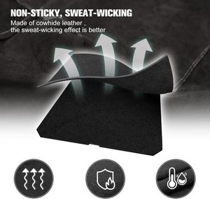 Delantal de lona de cuero de alta calidad, ropa de trabajo de seguridad para soldadura y construcción - Product Image 6