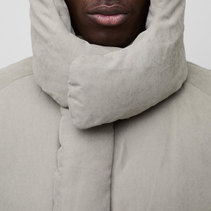 Blouson d'hiver matelassé en nylon léger personnalisé, style hip-hop streetwear, à capuche, design bouffant, imperméable avec revêtement anti-taches - Product Image 6