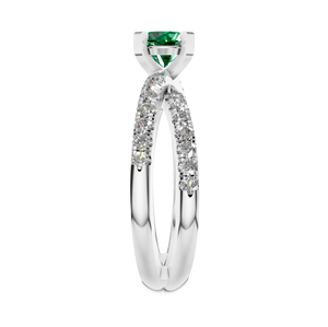 พลอยเพชรมรกตธรรมชาติสีเงิน925ที่ได้รับการรับรองว่าสง่างาม OEM ODM สำหรับงานแต่งงานของผู้หญิงพลอยซื้อจำนวนมากขายส่ง - Product Image 2