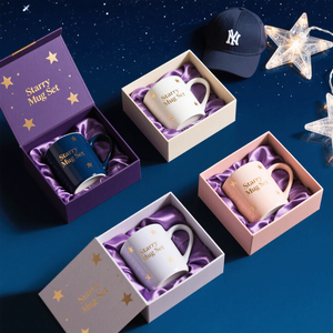 Custom Rigid Paper Gift <b>Box</b> with Lid & Base for Coffee Cup & <b>Mug</b> Packaging Recyclable Cardboard Paper <b>Box</b> with Sponge Insert - Product Image 2