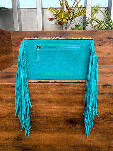 กระเป๋าทรงซองจดหมายหนังกลับสะพายข้างเป็นเครื่องมือหนังกลับสไตล์ตะวันตกกระเป๋าสะพายไหล่โบฮีเมียนแกะสลักลายดอกไม้หนังแท้ - Product Image 5