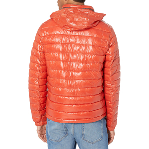 Blouson d'hiver matelassé pour homme tendance, col montant, logo frontal, écologique, respirant, léger, design gonflé, confortable et chaud - Product Image 5