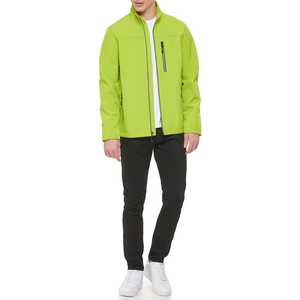 Veste softshell personnalisée avec logo, vêtements d'extérieur de haute qualité, coupe-vent imperméable, respirante, en polyester, pour homme - Product Image 4