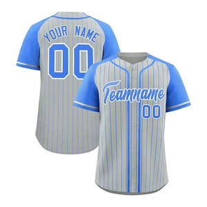 เสื้อเบสบอลแบบมีกระดุมเต็มตัว ระบายอากาศได้ดี ไซส์พลัส ปักชื่อและหมายเลข ผ้าโพลีเอสเตอร์ แห้งเร็ว ซึมซับเหงื่อ ชุดกีฬา - Product Image 2