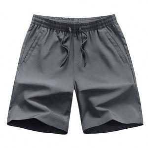 Pantalones Cortos Bermuda para Hombre, de Color Sólido, Secado Rápido, Transpirables, de Poliéster/Algodón, Cintura Media, Cierre con Cordón, Casuales, para Gimnasio y Running - Product Image 2
