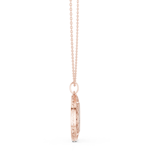 ETHEREAL RADIANCE LAB GROWN DIAMOND <b>PENDANT</b> SET IN 18KT <b>SOLID</b> ROSE <b>GOLD</b> FOR ENGAGEMENT WEDDING PARTY VALENTINE GIFT DAILY WEAR - Product Image 3