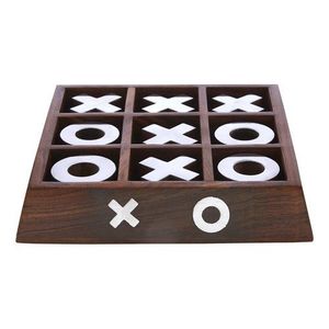 Juego de Tic Tac Toe Clásico Ecológico de Madera Rectangular |   Regalo de Cumpleaños Moderno |   Suministro Directo de Fábrica - Product Image 1