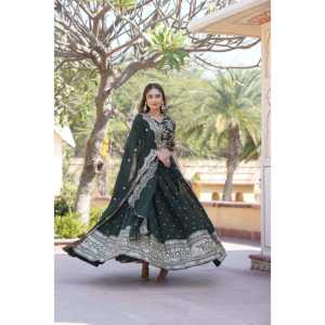 Livewear desinger Green lehenga choli 1500กรัม - Product Image 2