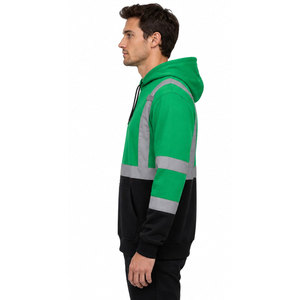 Nouveauté : Sweat-shirt de sécurité haute visibilité avec logo personnalisé, tissu réfléchissant, pour hommes, vêtements de travail, vente en ligne - Product Image 4