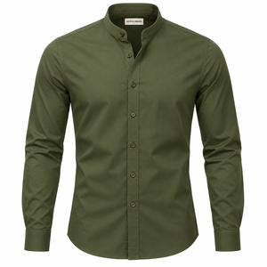 Camisas de Moda para Oficina Contemporáneas, Camisas de Uniforme de Trabajo Formales de Color Sólido para Hombre - Product Image 3