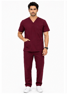 mens hospital <b>scrub</b> uniform 2 piece <b>jogger</b> pants breathable medical spandex doctor nurse work clothes fashionable durable custom - Product Image 4