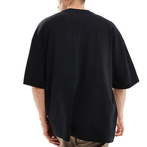 Camiseta Casual Oversize de Estilo Urbano para Hombre, Corte Regular, Lona Sólida, Ecológica, de Secado Rápido, con Logotipo Personalizado - Product Image 2
