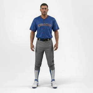 Ensemble d'uniformes de baseball personnalisés pour hommes et femmes, maillot et pantalon d'équipe, vêtements de sport athlétiques respirants et légers, fournisseur d'usine en gros - Product Image 5