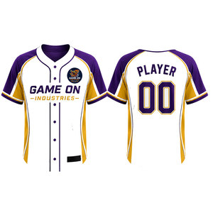 Custom Embroidered Breathable Summer <b>Baseball</b> Jersey Personalized Team Uniform Customized Color 100% Polyester Digital Print - Product Image 3