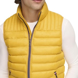 Gilet matelassé pour homme de qualité supérieure, manteau d'hiver en duvet jaune, sans manches, fermeture éclair, imperméable, pour garçons - Product Image 6
