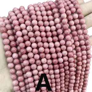 Perles en vrac de rhodonite rose naturelle, certifiées IGI, tendance, pour la fabrication de bijoux, bracelets, colliers, accessoires de charme DIY - Product Image 6