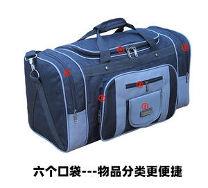 Heavy Duty Multi-Pocket Canvas Travel Duffle <b>Bag</b> Large Capacity Weekend Luggage <b>Bag</b> for Men Women <b>Overnight</b> Trip Grey - Product Image 4