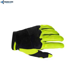 Gants de course à doigts entiers, noir, vert fluo, respirants, antidérapants, en PU, pour cyclisme en extérieur, unisexe - Product Image 4