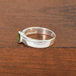 New Elegant Genuine Moldavite Gemstone Fine <b>Ring</b> Raw Crystal In 925 Sterling Silver Certified Boho <b>Statement</b> Jewelry Unique Gift - Product Image 5