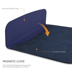 Housse pour ordinateur portable en cuir véritable, système de transport à bandoulière, durable, légère, étui de protection pour les voyages d'affaires LS-0301 - Product Image 4