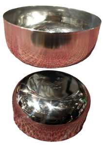 Bols en cuivre poli faits à la main, vaisselle moderne en métal, ensemble cadeau, service de table, légers, écologiques - Product Image 2