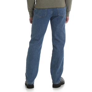 Fashion <b>Men's</b> Lightweight Mid Waist Denim <b>Jeans</b> Classic Casual <b>Drawstring</b> Closure Eco-Friendly - Product Image 2