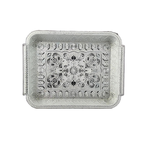 Plateau rectangulaire en métal décoratif pour mariage, idéal pour la cérémonie de mariage, la présentation de cadeaux, les fiançailles et les événements spéciaux - Product Image 4