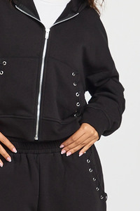 Nuevo Diseño, Sudadera con Cierre y Detalles de Costura Personalizados, Pantalones Deportivos Anchos, Conjuntos Deportivos para Mujer, Algodón Transpirable, Ropa Deportiva Urbana - Product Image 6